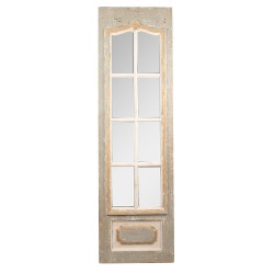 Clayre & Eef Spiegel 50x172 cm Beige Grau Holz Glas Rechteck