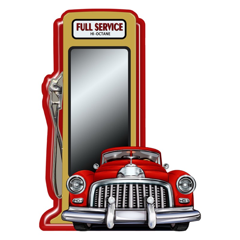 Clayre & Eef Miroir 49x67 cm Rouge Beige Métal Full service Hi-octane