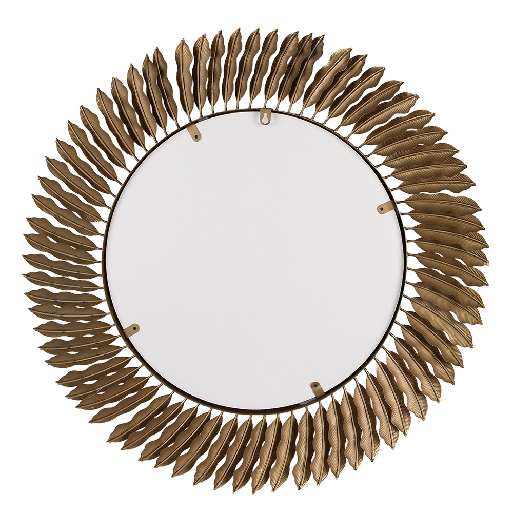 Spiegel Ø 72 Cm Goudkleurig Ijzer-image