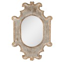 Clayre & Eef Spiegel 51x75 cm Beige Grau Holz Glas