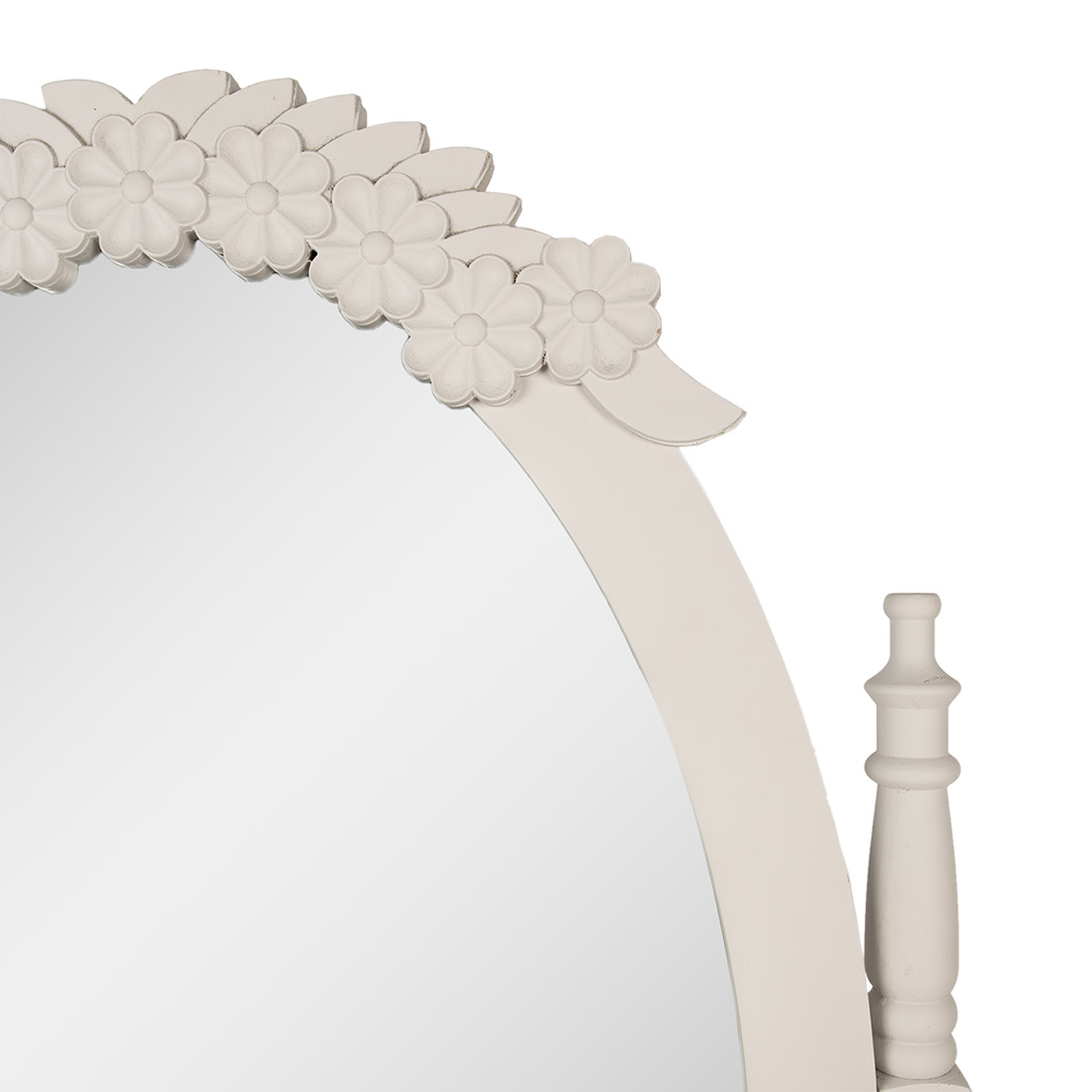 Staande Spiegel 85X30X180 Cm Grijs Mdf-image