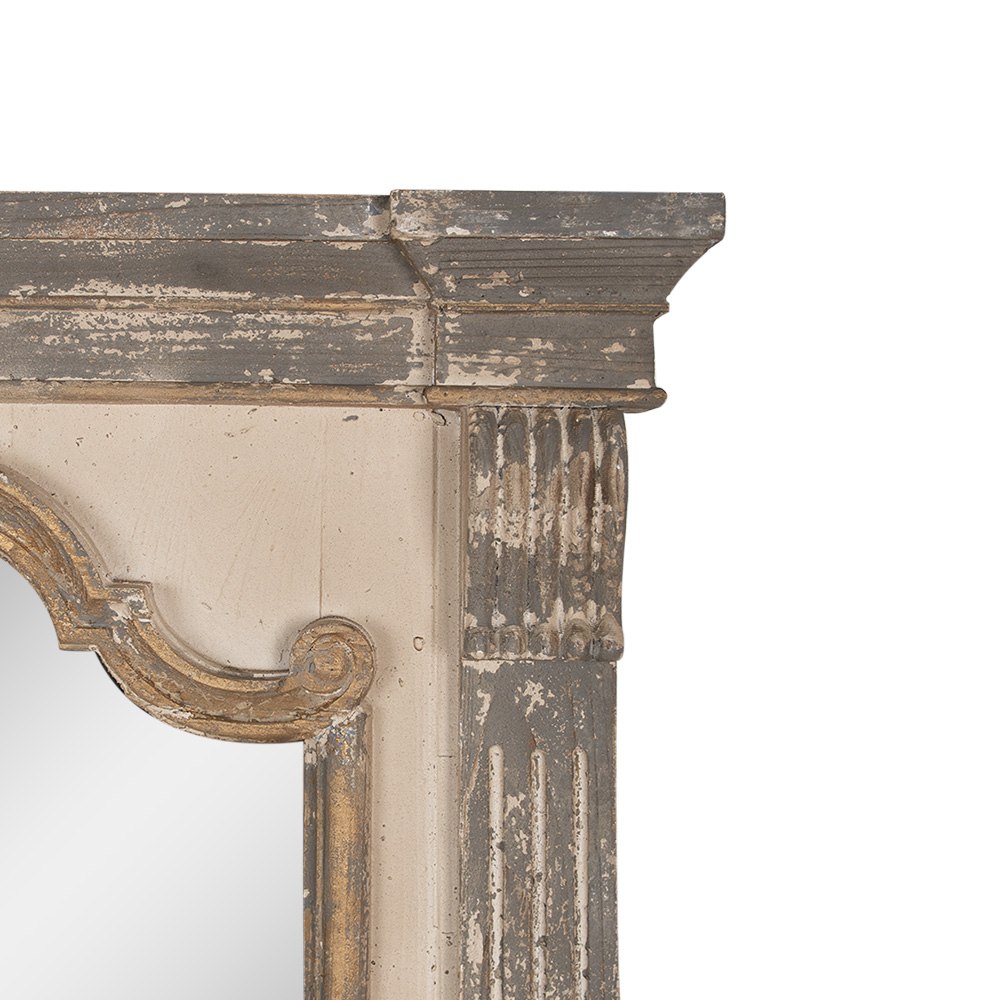 Spiegel 90X153 Cm Grijs Beige Hout-image