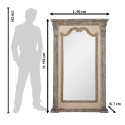 Clayre & Eef Spiegel  90x153 cm Grijs Beige Hout Glas