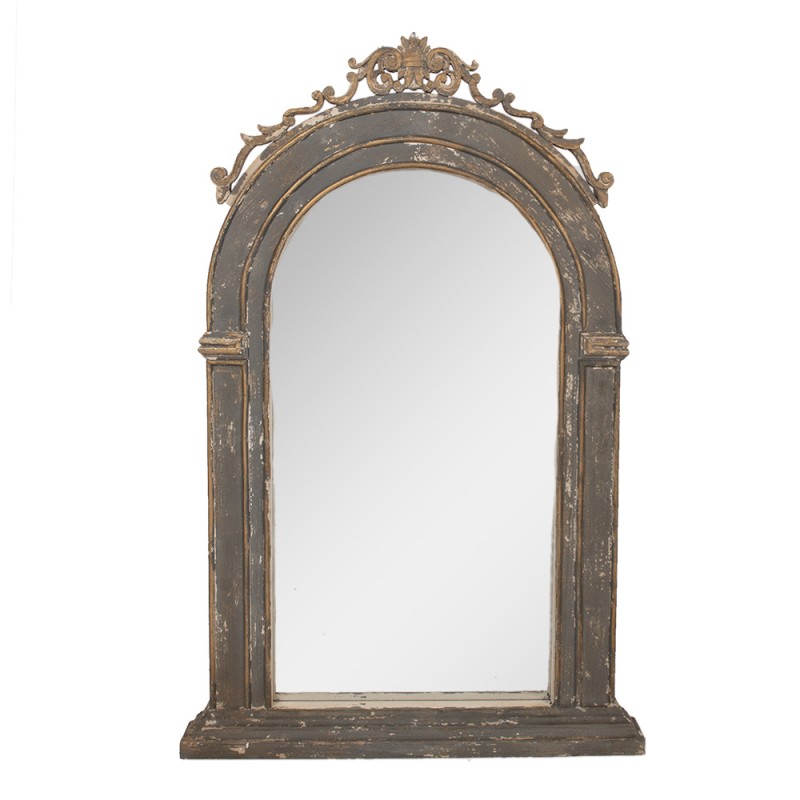 Clayre & Eef Spiegel  73x7x115 cm Grijs Beige Glas Hout