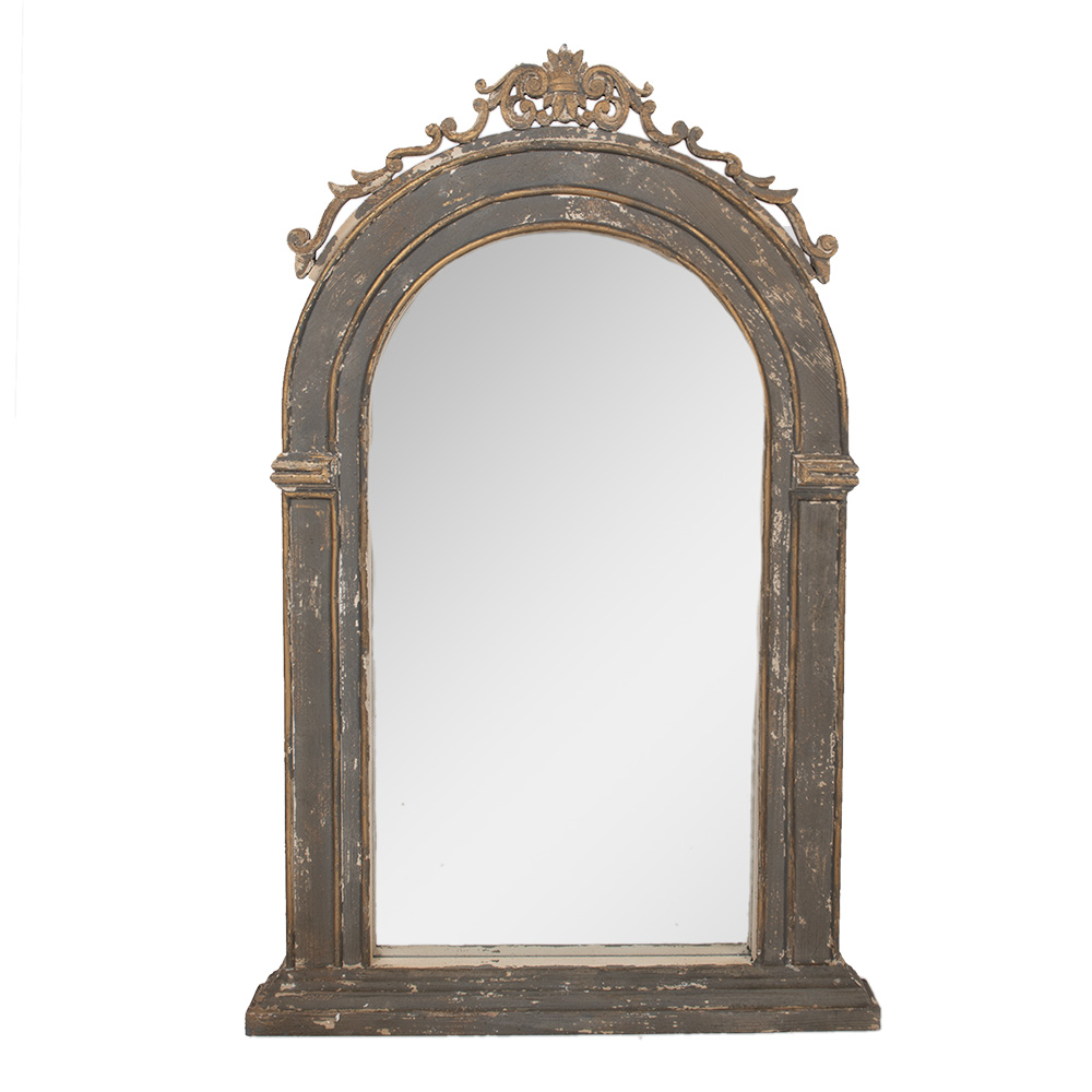 Clayre & Eef Spiegel 73x7x115 cm Grijs Beige Glas afbeelding