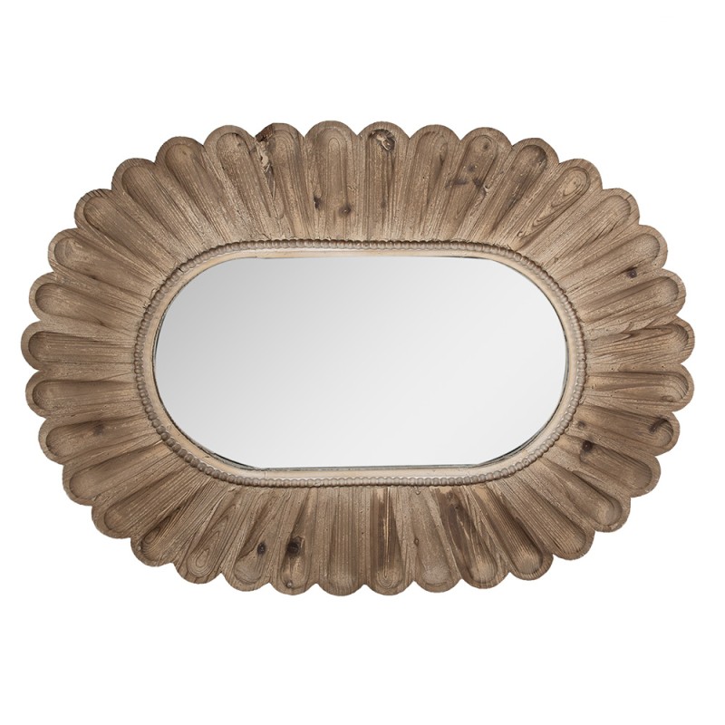 Clayre & Eef Miroir 73x104 cm Marron Bois Verre