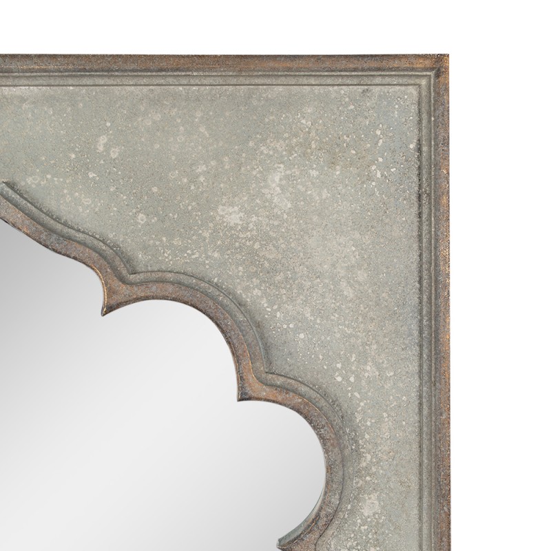 Clayre & Eef Mirror 80x4x100 cm Green Wood Glass Rectangle
