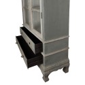 Clayre & Eef Vitrine 95x41x200 cm Gris Beige Bois Verre
