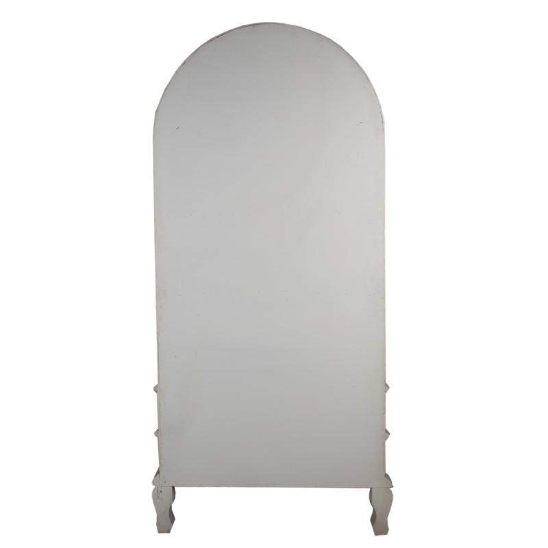 Clayre & Eef Vitrine 95x41x200 cm Gris Beige Bois Verre