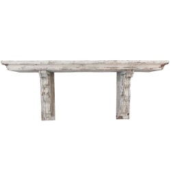 Clayre & Eef Wall Rack 100x23x41 cm White Wood