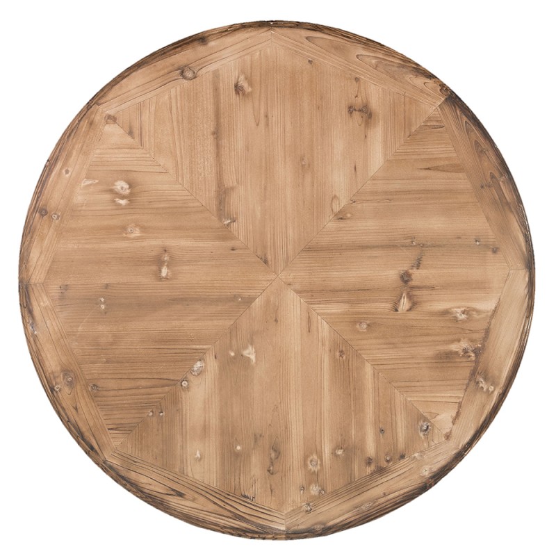 Clayre & Eef Dining Table Ø 120x85 cm Brown Wood Round