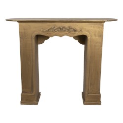 Clayre & Eef Kamin 125x28x101 cm Goldfarbig Holz Rechteck