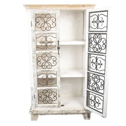 Clayre & Eef Armadio 74x37x131 cm Bianco Legno