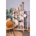 Clayre & Eef Kast  74x37x131 cm Wit Hout Ijzer Rechthoek