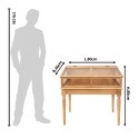 Clayre & Eef Vitrine 80x46x85 cm Couleur or Bois Verre