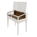 Clayre & Eef Display Cabinet 80x46x85 cm White Wood Glass