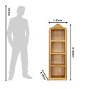 Clayre & Eef Scaffale da parete 42x19x126 cm Color oro Legno