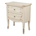 Clayre & Eef Nightstand 66x36x80 cm White Wood Rectangle