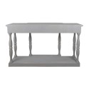 Clayre & Eef Table d'appoint 142x42x85 cm Gris Bois Rectangle