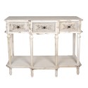Clayre & Eef Sidetable  120x45x90 cm Wit Hout