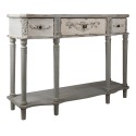 Clayre & Eef Tavolino da appoggio 120x38x85 cm Grigio Legno
