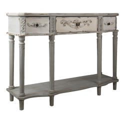 Clayre & Eef Table d'appoint 120x38x85 cm Gris Bois