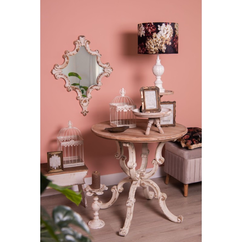 Clayre & Eef Beistelltisch Ø 80x80 cm Beige Braun Holz