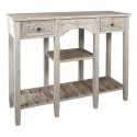 Clayre & Eef Tavolino da appoggio 125x40x95 cm Bianco Legno  Rettangolo
