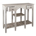 Clayre & Eef Tavolino da appoggio 125x40x95 cm Bianco Legno  Rettangolo