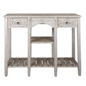 Clayre & Eef Tavolino da appoggio 125x40x95 cm Bianco Legno  Rettangolo