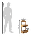 Clayre & Eef Wall Rack 40x20x70 cm Brown Wood Rectangle