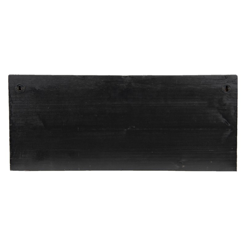 Clayre & Eef Etagère murale 60x13x28 cm Noir Bois Fer