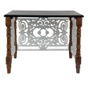 Clayre & Eef Table d'appoint 101x55x79 cm Marron Blanc Bois Rectangle