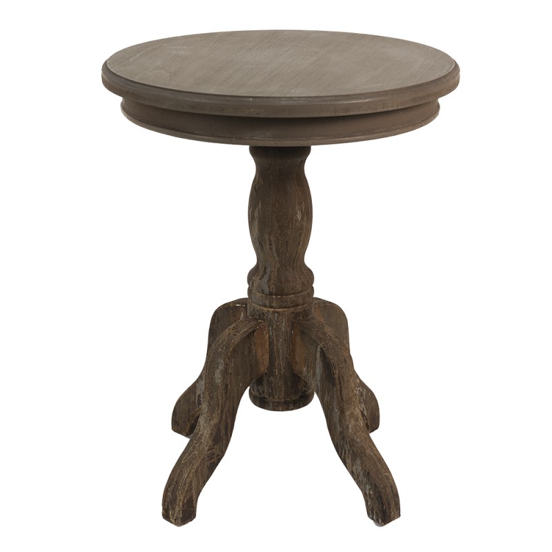 Clayre & Eef Table d'appoint Ø 50x65 cm Marron Bois Rond