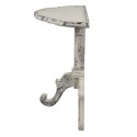 Clayre & Eef Tavolino da appoggio 100x42x84 cm Bianco Beige Legno