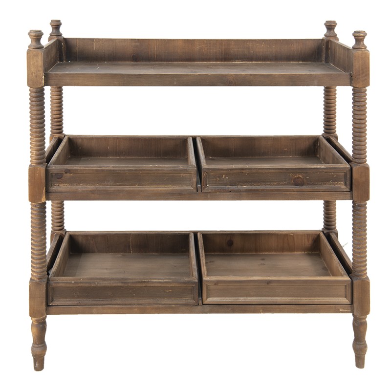 Clayre & Eef Table d'appoint 99x44x99 cm Marron Bois Rectangle