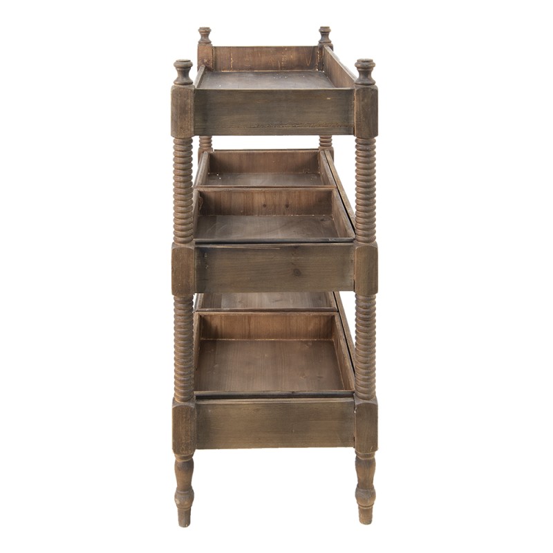 Clayre & Eef Table d'appoint 99x44x99 cm Marron Bois Rectangle