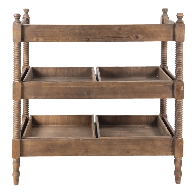 Clayre & Eef Table d'appoint 99x44x99 cm Marron Bois Rectangle