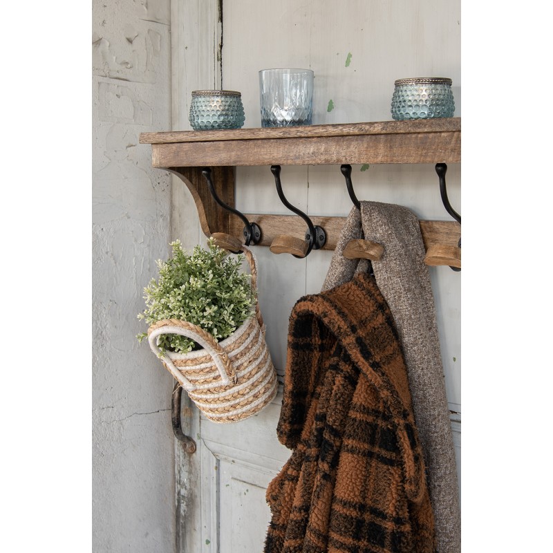 Wood and iron coat rack sales