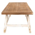 Clayre & Eef Coffee Table 120x60x48 cm White Brown Wood