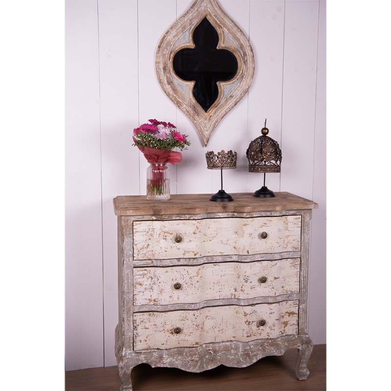 Clayre & Eef Dresser 95x38x90 cm Beige Grey Wood