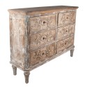 Clayre & Eef Dressoir  141x40x105 cm Beige Grijs Hout Rechthoek