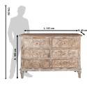 Clayre & Eef Dressoir  141x40x105 cm Beige Grijs Hout Rechthoek
