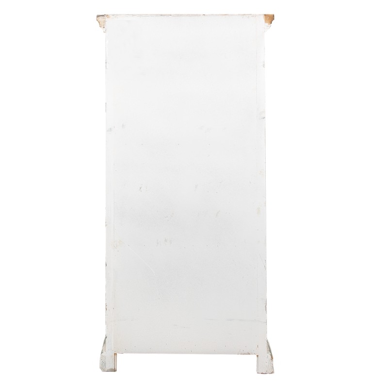 Clayre & Eef Wandkast  76x38x151 cm Wit Bruin Hout