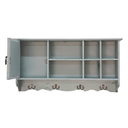 Clayre & Eef Wandkast  80x15x40 cm Blauw Hout