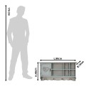 Clayre & Eef Wandkast  80x15x40 cm Blauw Hout