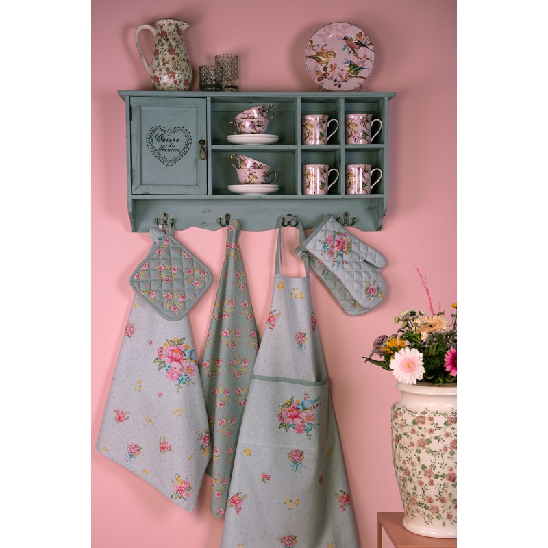 Clayre & Eef Wandkast  80x15x40 cm Blauw Hout