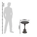 Clayre & Eef Table d'appoint Ø 49x67 cm Noir Fer