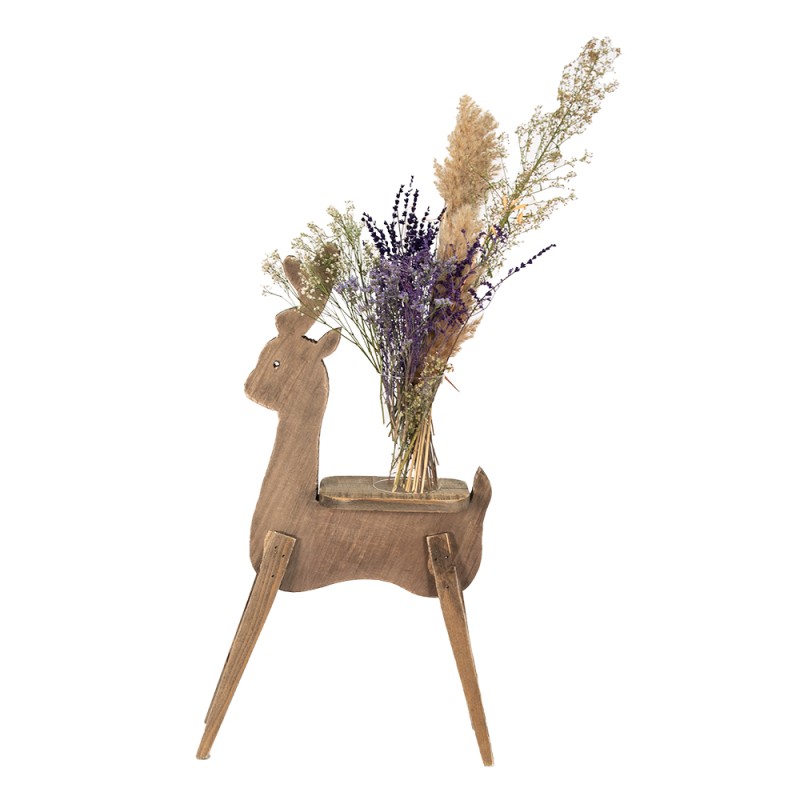 Clayre & Eef Tavolino per piante Renna  69 cm Marrone Legno
