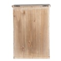 Clayre & Eef Wall Rack 38x14x58 cm White Brown Wood Metal